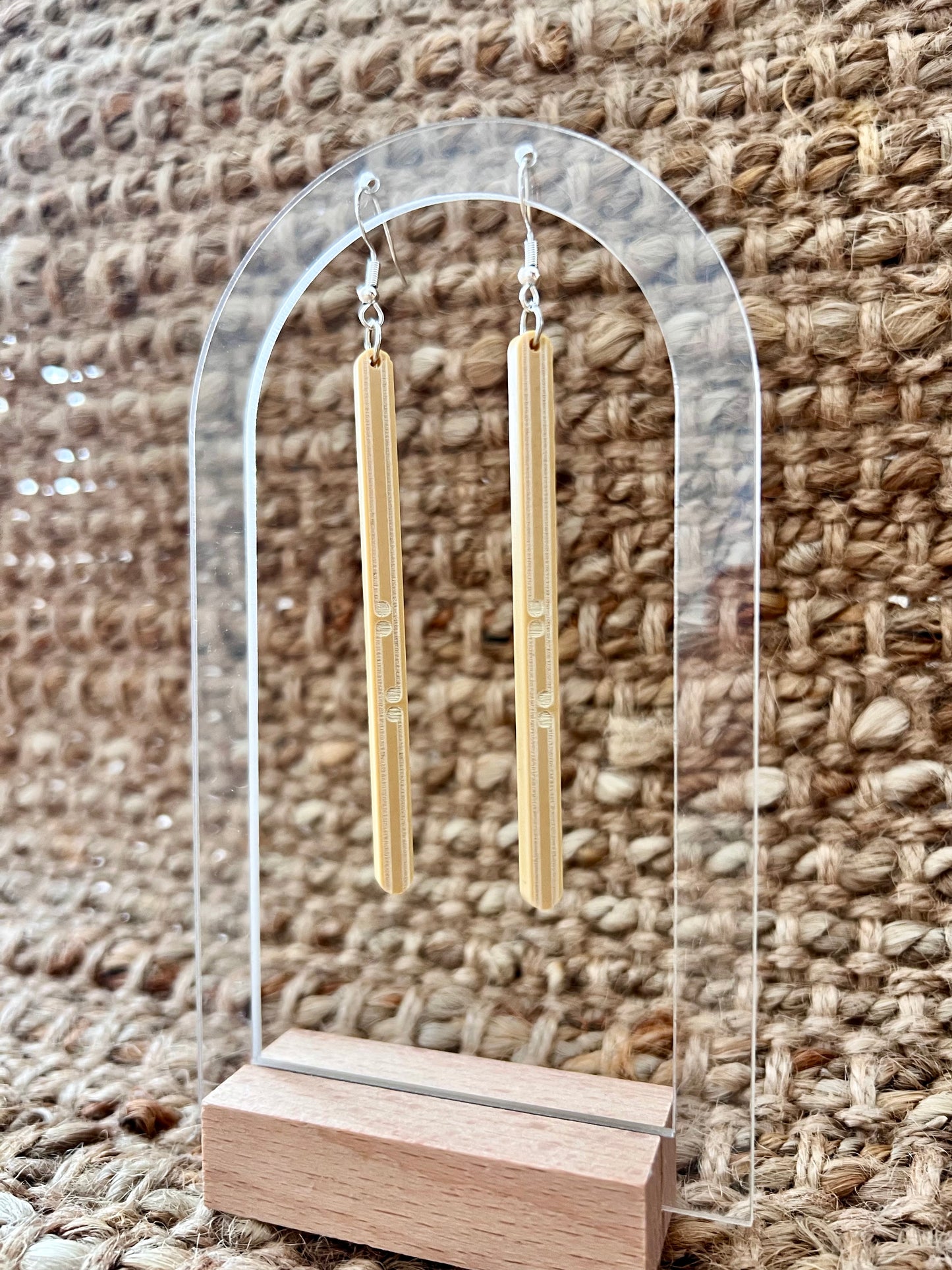 Tino Earrings - Mustard Cream
